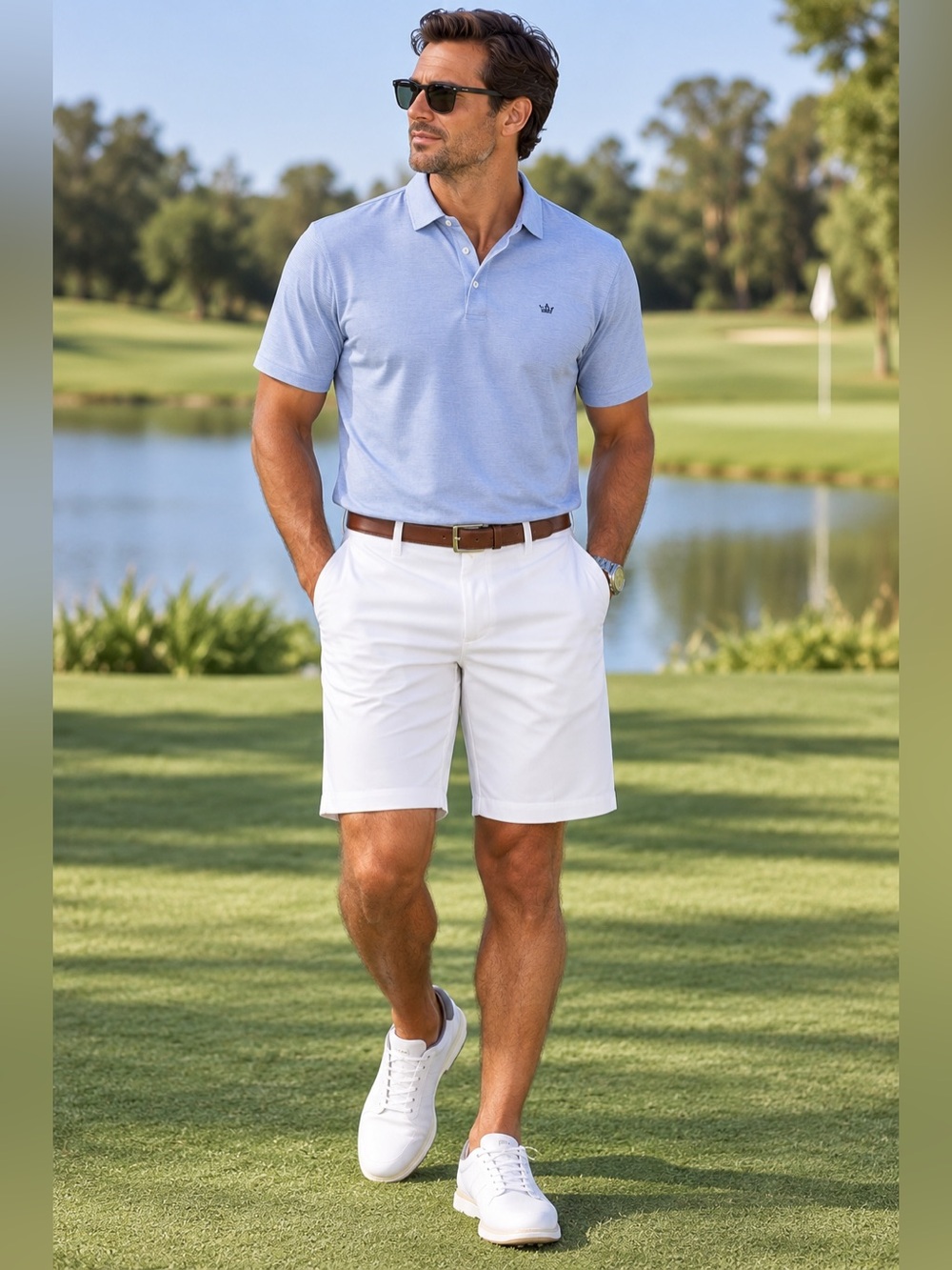 Peter Millar Crown Crafted Shorts Men’s 33 White Performance Golf Stretch